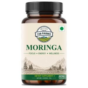 108 Farms Moringa Capsules – Natural Energy, Immunity & Wellness Support | 60 Capsules