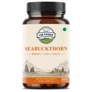 108 Farms Seabuckthorn Capsules – Natural Immunity, Skin & Vitality Support | 60 Capsules